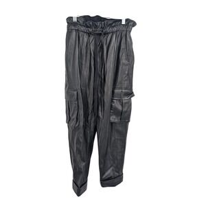 CAMI NYC‎ NWT Women's Addy Vegan Black Leather pants cargo sz Small